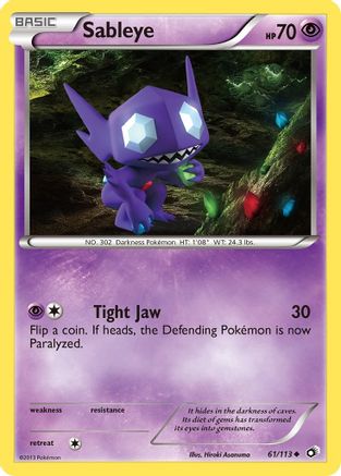 Sableye - Reverse Holofoil Legendary Treasures - Uncommon
