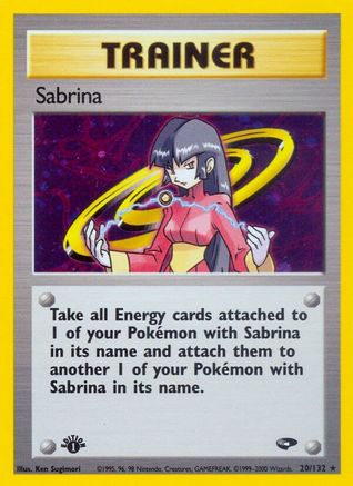 Sabrina (20) - 1st Edition Holofoil Gym Challenge - Holo Rare