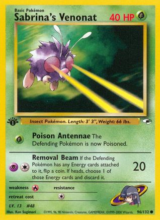 Sabrina's Venonat 096 - Unlimited Gym Heroes - Common
