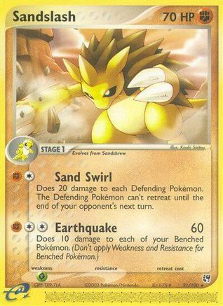 Sandslash - Reverse Holofoil Sandstorm - Rare