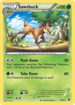 Sawsbuck - Reverse Holofoil Emerging Powers - Rare
