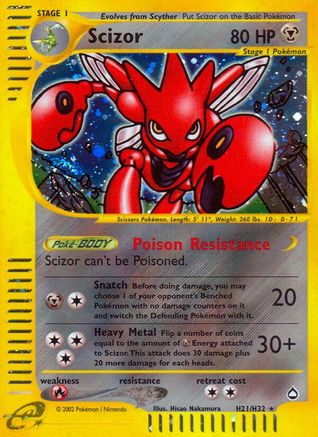Scizor (H21) - Holofoil Aquapolis - Holo Rare