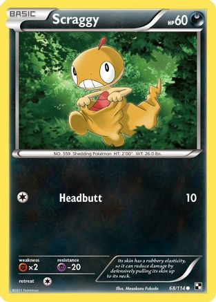 Scraggy - Reverse Holofoil Black and White - Common