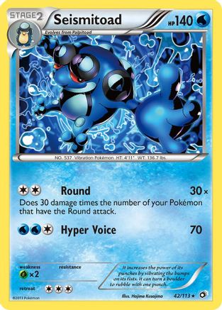 Seismitoad - Reverse Holofoil Legendary Treasures - Rare