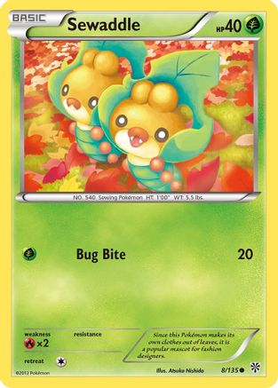 Sewaddle - Reverse Holofoil Plasma Storm - Common