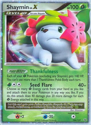 Shaymin Lv.X (Land Forme) - Holofoil Platinum - Ultra Rare