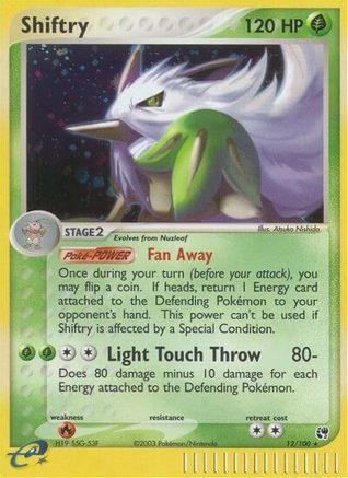 Shiftry - 12/100/100 - Holofoil Sandstorm - Holo Rare
