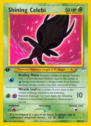 Shining Celebi - Unlimited Holofoil Neo Destiny - Secret Rare