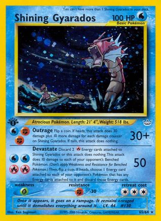 Shining Gyarados - 1st Edition Holofoil Neo Revelation - Secret Rare