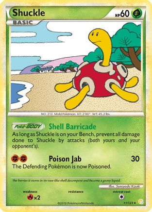 Shuckle 011 - Holofoil HeartGold SoulSilver - Holo Rare