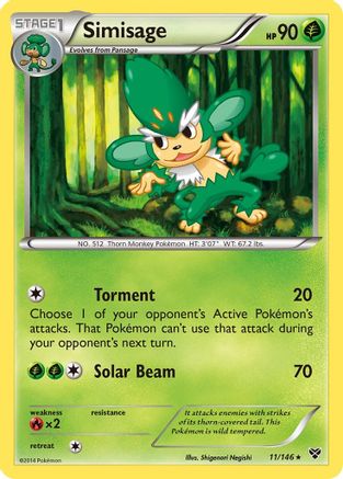 Simisage - Reverse Holofoil XY Base Set - Rare