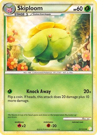 Skiploom 051 - Reverse Holofoil HeartGold SoulSilver - Uncommon