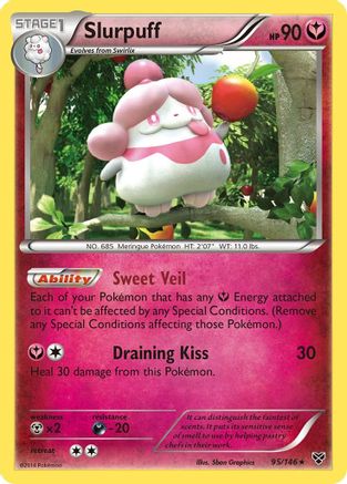 Slurpuff 095 - Reverse Holofoil XY Base Set - Holo Rare