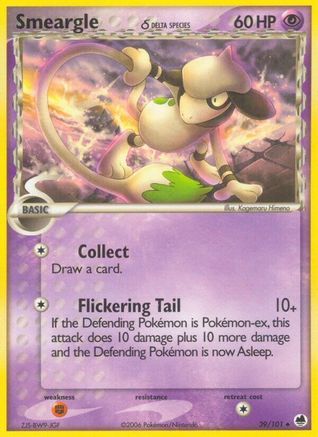 Smeargle (Delta Species) - Reverse Holofoil Dragon Frontiers - Uncommon