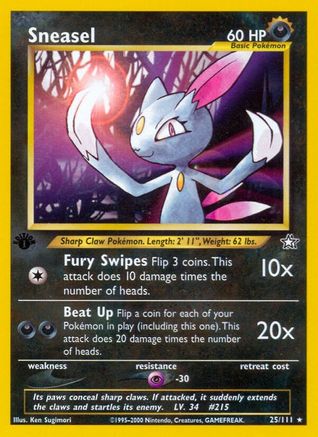 Sneasel 025 - 1st Edition Neo Genesis - Rare