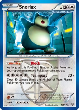Snorlax (Team Plasma) 101 Plasma Storm - Rare