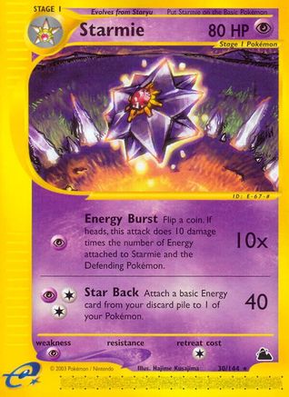 Starmie (30) - Reverse Holofoil Skyridge - Rare