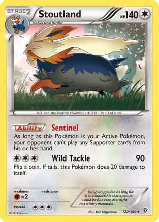 Stoutland - Holofoil Boundaries Crossed - Holo Rare