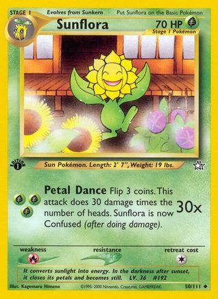Sunflora 050 - 1st Edition Neo Genesis - Uncommon