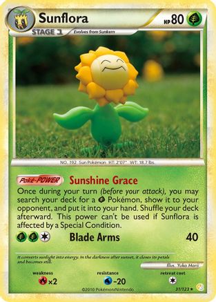 Sunflora 031 - Reverse Holofoil HeartGold SoulSilver - Rare