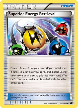 Superior Energy Retrieval 103 - Reverse Holofoil Plasma Freeze - Uncommon