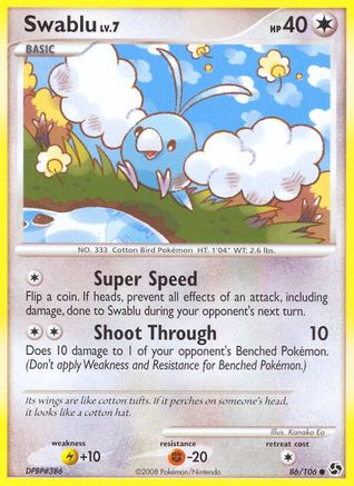 Swablu - Reverse Holofoil Great Encounters - Common