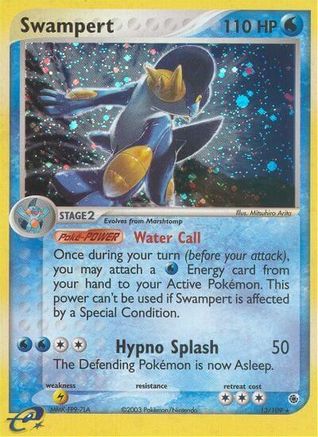Swampert - 13/109/109 - Reverse Holofoil Ruby and Sapphire - Holo Rare
