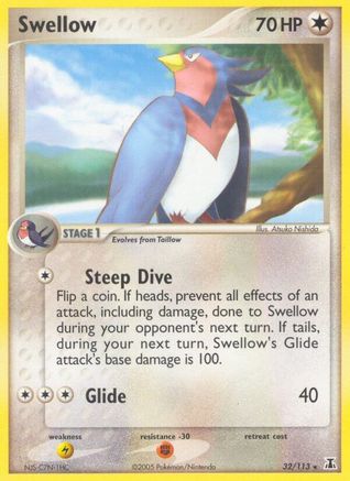 Swellow 032 - Reverse Holofoil Delta Species - Rare