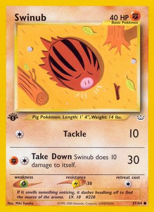Swinub 057 - 1st Edition Neo Revelation - Common