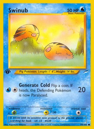 Swinub 084 - 1st Edition Neo Destiny - Common