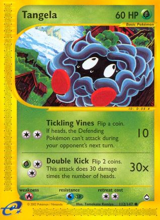 Tangela - Reverse Holofoil Aquapolis - Common