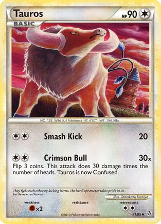 Tauros - Reverse Holofoil Unleashed - Uncommon