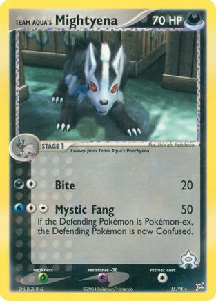 Team Aqua's Mightyena - 15/95/95 Team Magma vs Team Aqua - Rare