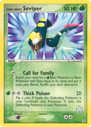 Team Aqua's Seviper - Reverse Holofoil Team Magma vs Team Aqua - Rare