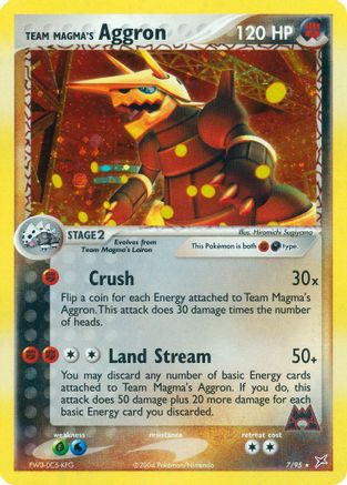 Team Magma's Aggron 007 - Reverse Holofoil Team Magma vs Team Aqua - Holo Rare