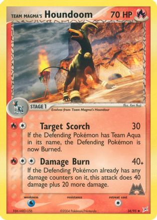 Team Magma's Houndoom 034/95 - Reverse Holofoil Team Magma vs Team Aqua - Uncommon