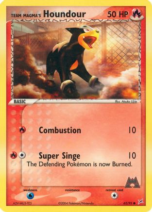 Team Magma's Houndour 062/95 - Reverse Holofoil Team Magma vs Team Aqua - Common
