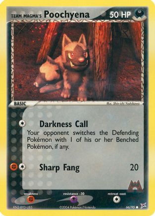 Team Magma's Poochyena - 66/95/95 - Reverse Holofoil Team Magma vs Team Aqua - Common