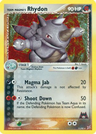 Team Magma's Rhydon - 11/95/95 - Reverse Holofoil Team Magma vs Team Aqua - Holo Rare