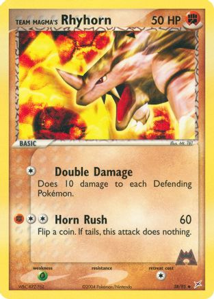 Team Magma's Rhyhorn - 38/95/95 - Reverse Holofoil Team Magma vs Team Aqua - Uncommon