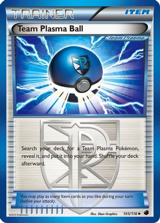 Team Plasma Ball (Team Plasma) 105 - Reverse Holofoil Plasma Freeze - Uncommon