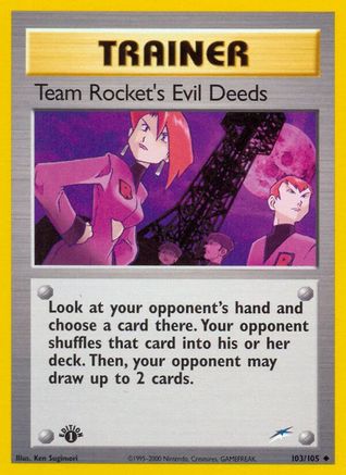 Team Rocket's Evil Deeds - Unlimited Neo Destiny - Uncommon