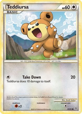 Teddiursa 065 - Reverse Holofoil Unleashed - Common