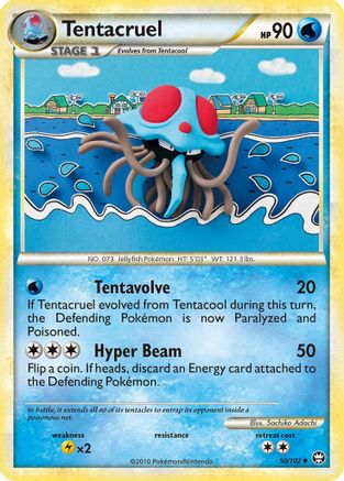Tentacruel/102 - Reverse Holofoil Triumphant - Uncommon