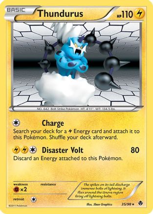 Thundurus - Holofoil Emerging Powers - Holo Rare