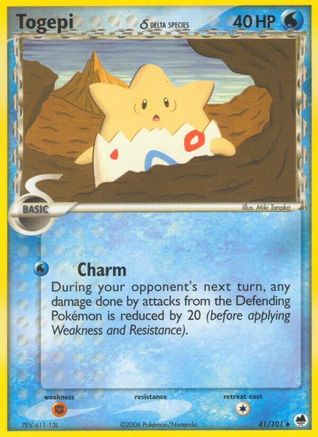 Togepi (Delta Species) - Reverse Holofoil Dragon Frontiers - Uncommon