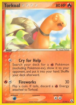 Torkoal - Reverse Holofoil Legend Maker - Rare