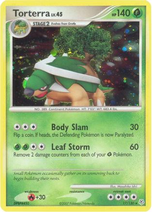 Torterra 017 - Reverse Holofoil Diamond and Pearl - Holo Rare