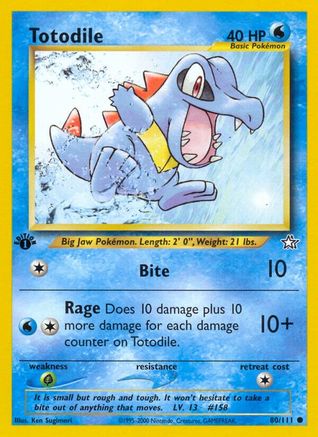 Totodile (80) (80) 080 - Unlimited Neo Genesis - Common