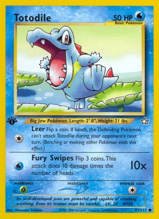 Totodile (81) (81) 081 - 1st Edition Neo Genesis - Common